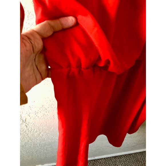 PLUS! Elastic Waist Scoop Neck Flutter Sleeve Dress - Picture 6 of 13